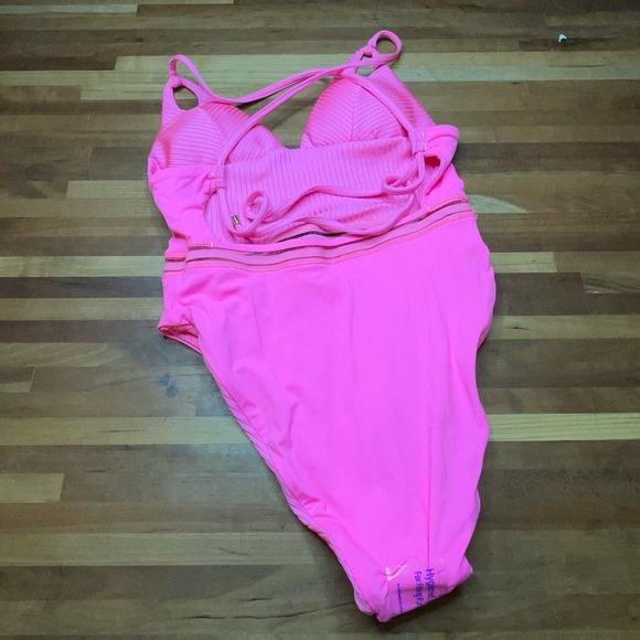Isabella Rose Queensland High Leg One Piece Swimsuit Pink, Small - Picture 9 of 9